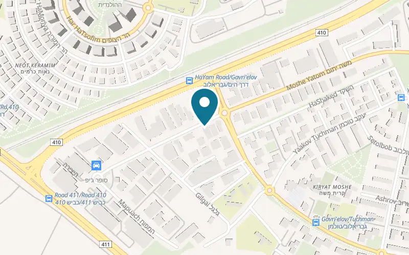 Map showing Mastercar at 22 HaYetsira Street, Rehovot