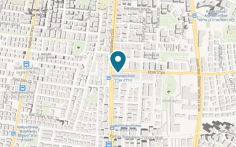 Map showing Mati Maman Hair Design at 2 Etzel Street, Ramat Gan