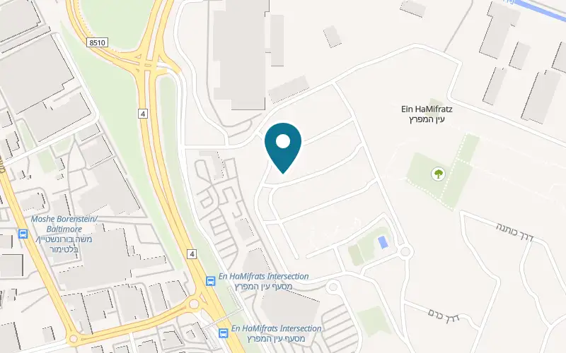 Map showing McDonald's Em HaMifratz at Ein HaMifratz commercial centre, Kibbutz Ein HaMifratz, Ein HaMifratz