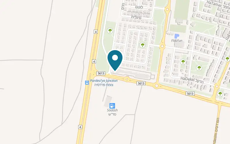 Map showing McDonald's Pardesiya at 1 HaNassi Boulevard, Pardesiya junction, Pardesiya