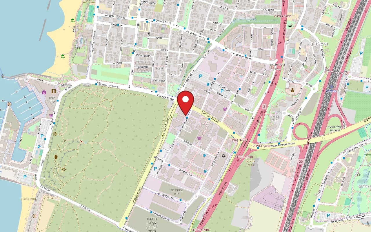 Map showing MeatBar at 4 HaSadnaot Street, Herzliya Pituach, Herzliya
