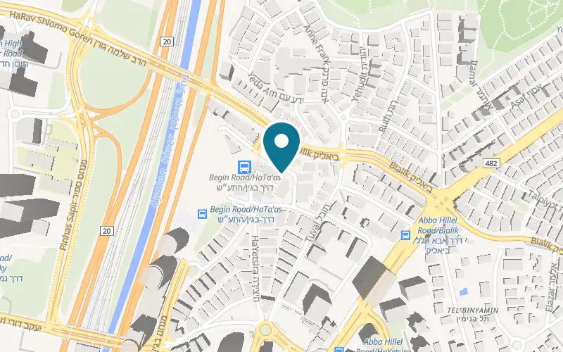 Map showing The Medical Center for Animals at 5 HaBonim Street, Ramat Gan