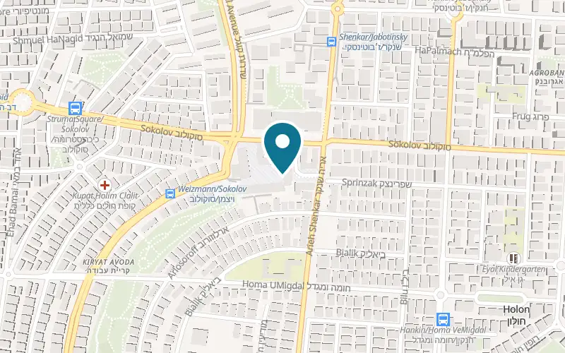 Map showing Mediko at Weizmann Square, Holon
