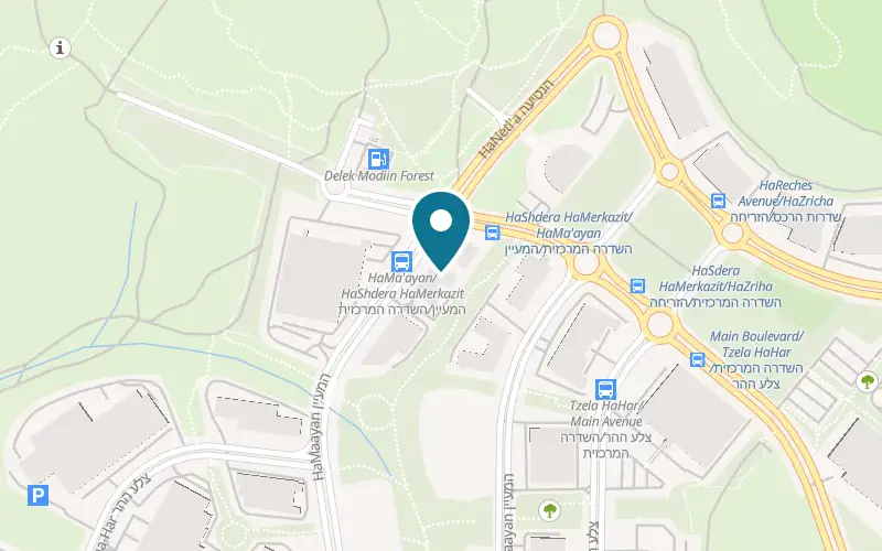 Map showing Meet & Meat at 15 HaSdera HaMerkazit, Ligad Center, Modi'in-Maccabim-Re'ut