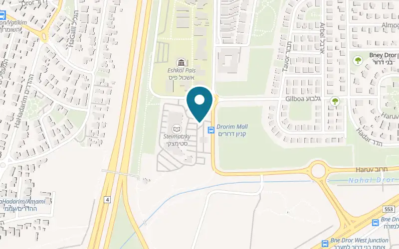 Map showing Melody at Drorim Mall, Bnei Dror