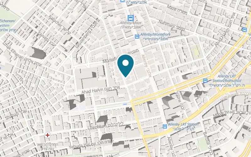 Map showing Mententen at 57 Nahalat Binyamin Street, Tel Aviv-Yafo