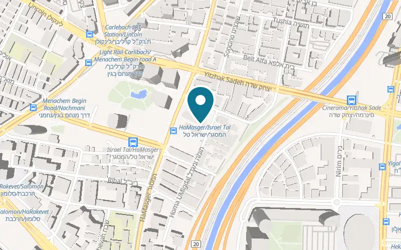 Map showing Mercedes DNA at 29 Homa UMigdal Street, Tel Aviv-Yafo