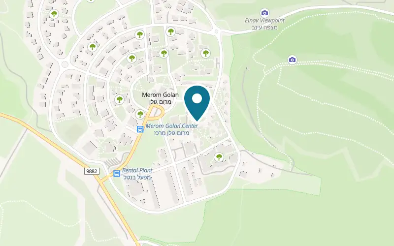 Map showing Merom Golan Holiday Village at Kibbutz Merom Golan, Merom Golan