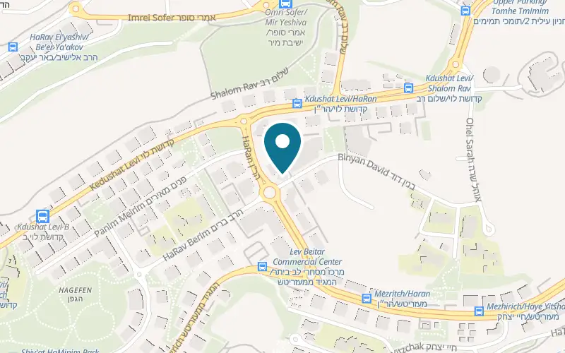 Map showing Meshulashim at 7 HaRan Street, Beitar Illit