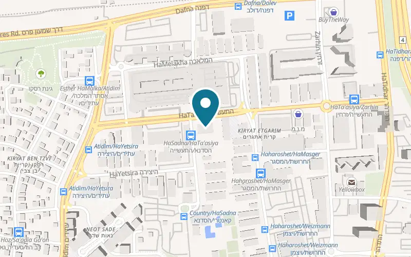Map showing Migo Food Market at 15 HaTaasiya Street, Ra'anana