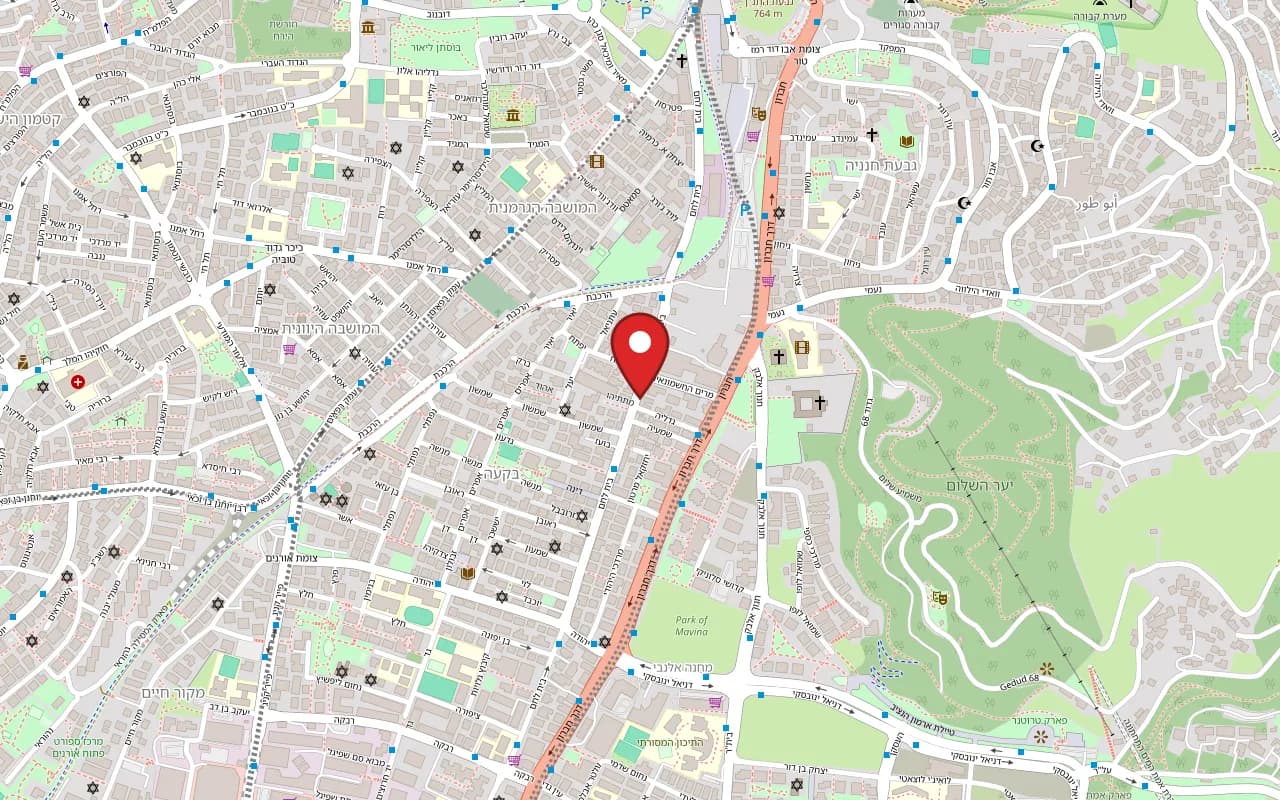 Map showing Milia at 17 Derech Beit Lehem, Baka, Jerusalem