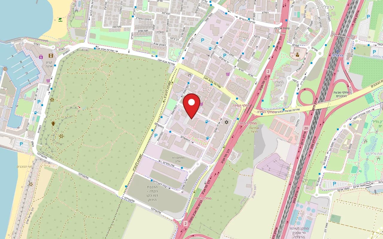Map showing Minato at 8 HaMenofim Street, Beit Ofek, Herzliya Pituach, Herzliya