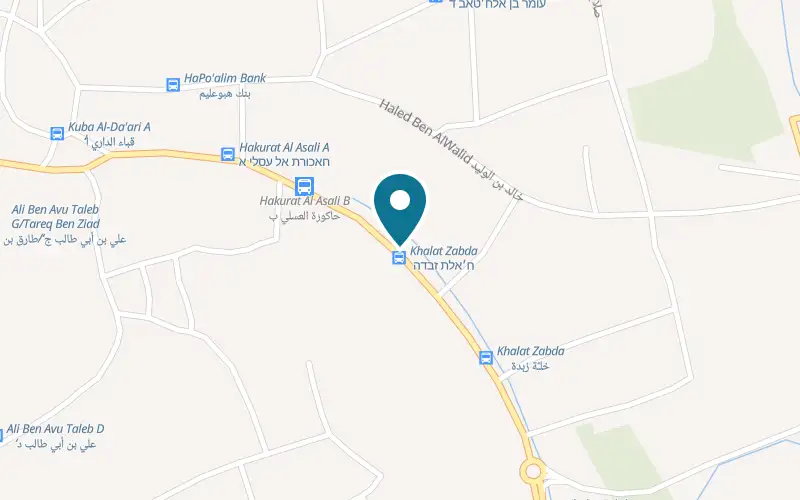Map showing Mister Burger at 35 al-Quds Street, Kafr Qara