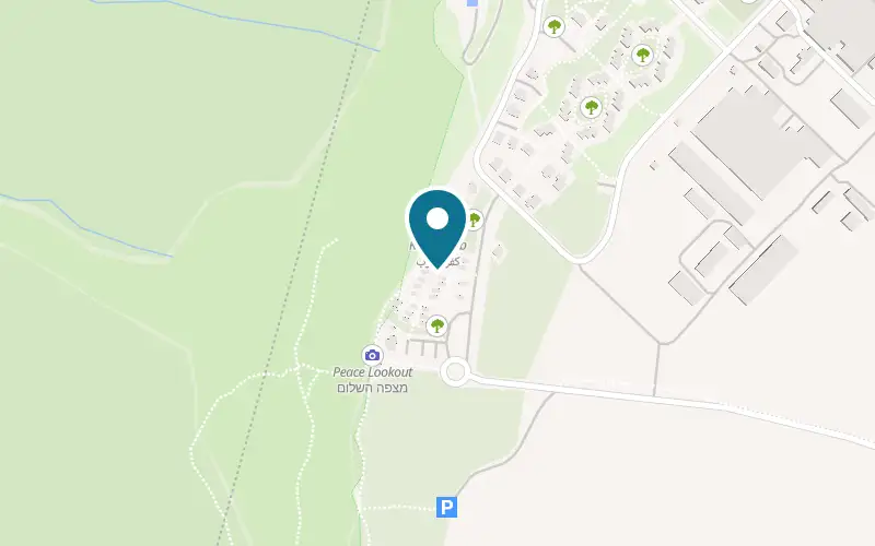 Map showing Mitzpe HaShalom Lodge at Kibbutz Kfar Haruv, southern Golan Heights, Kfar Haruv