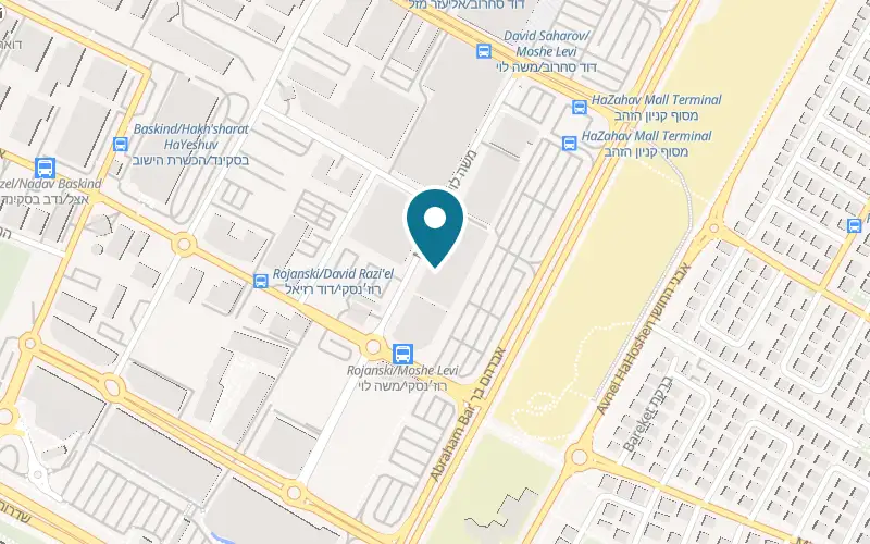 Map showing Mizonei Cohen at 10 Moshe Levi Street, Shop 225, Rishon LeZion