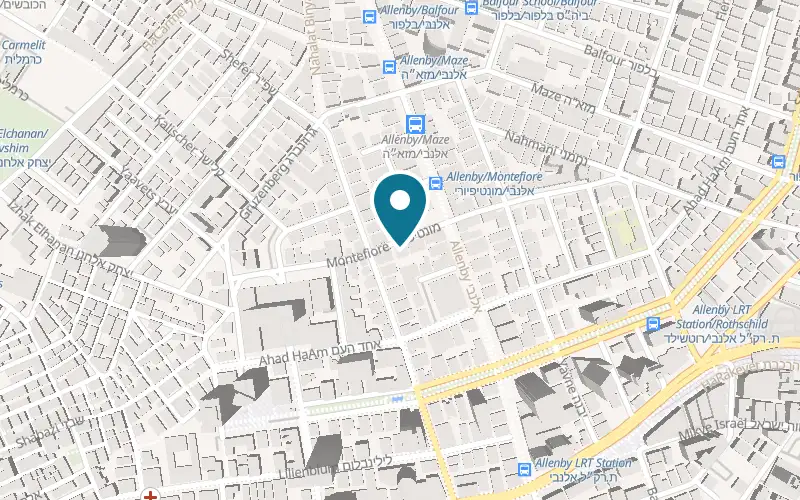 Map showing Montefiore 22 at 22 Montefiore Street, Tel Aviv-Yafo