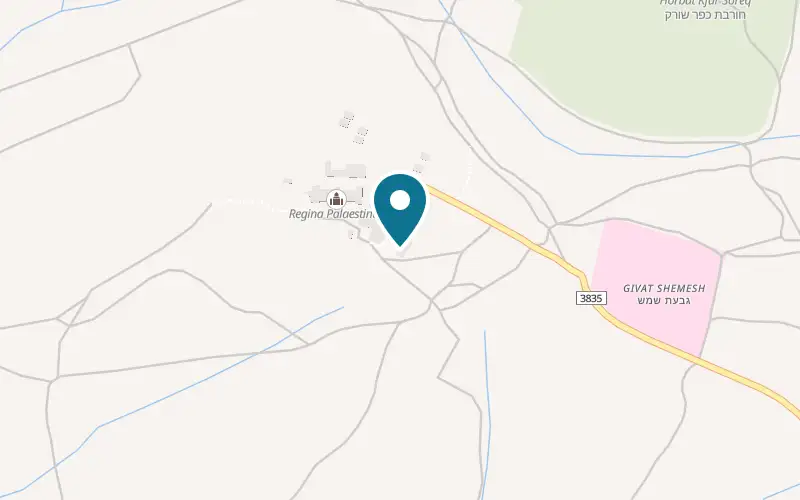Map showing Mony Winery at Deir Rafat, above the Sorek valley, Tzora