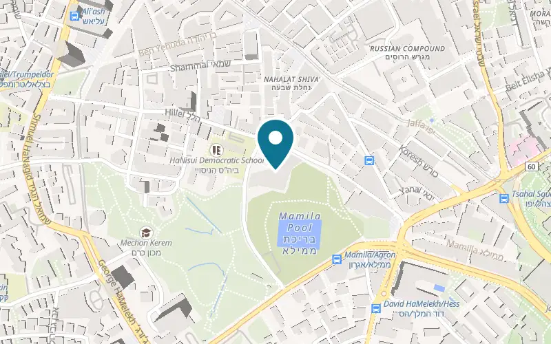 Map showing Museum of Tolerance Jerusalem at 32 Hillel Street, Jerusalem