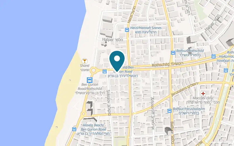 Map showing My Thai at 6 Rothschild Street, Bat Yam