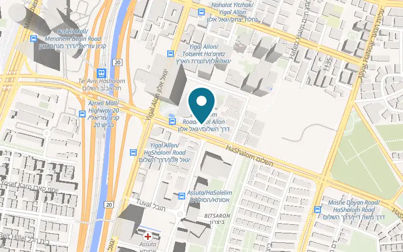 Map showing M.Z.M Computers at 7 HaShalom Road, Tel Aviv-Yafo