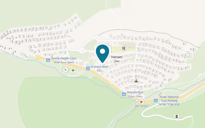 Map showing Nabaa'et El Wadi at Wadi al-Hamam, Lower Galilee, Hamaam