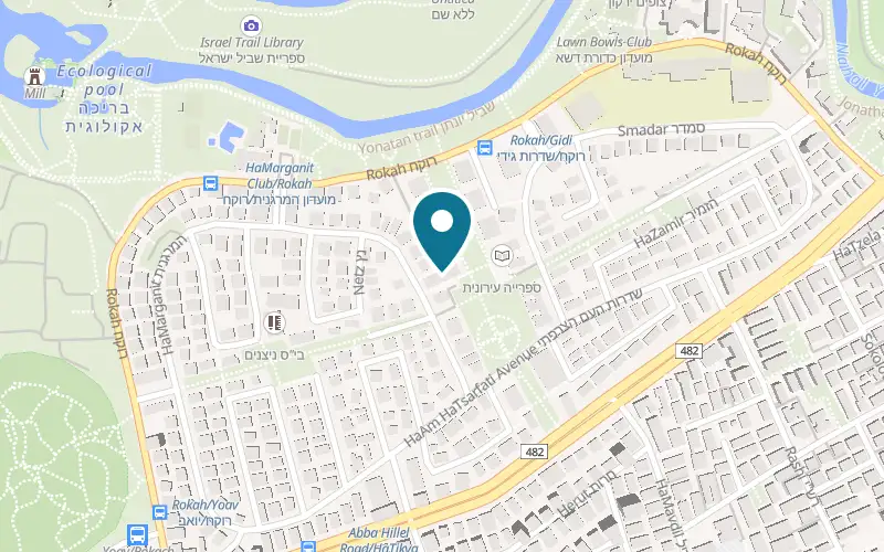 Map showing Cafe Nadneda at 10 HaMarganit Street, Ramat Gan