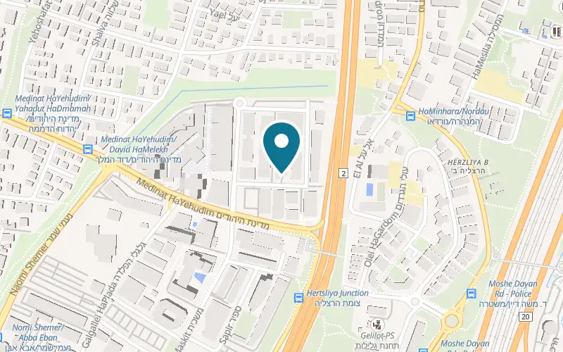 Map showing Nafis Herzliya at 5 HaMada Street, Herzliya