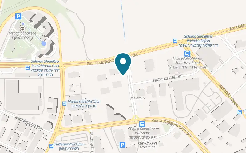 Map showing Nafis Petah Tikva at 9 HaPisgot Street, Petah Tikva