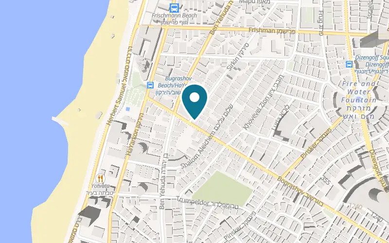 Map showing Nails Bograshov at 13 Bograshov Street, Tel Aviv-Yafo