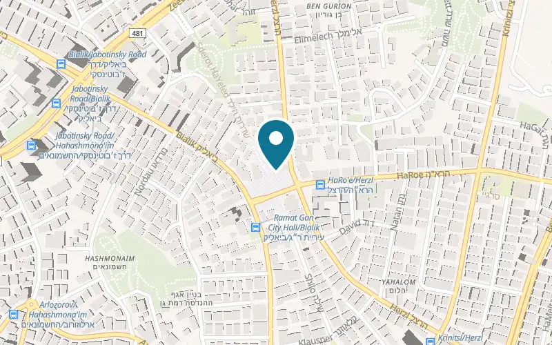 Map showing Nany ve Yaya at 5 Rambam Square, Ramat Gan