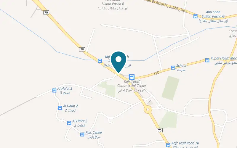 Map showing Nasib at Kafr Yasif, Kafr Yasif