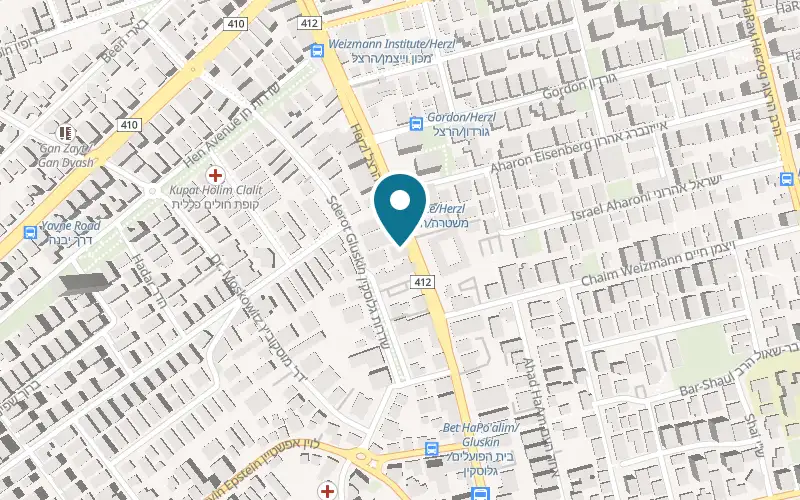 Map showing Natalie's Laundry at 187 Herzl Street, Rehovot
