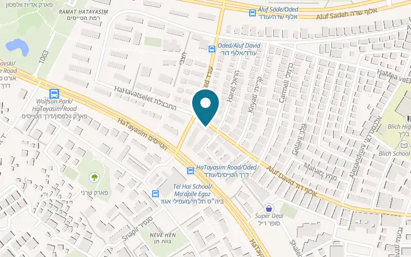 Map showing Neighbors at 2 Aluf David Street, Ramat Chen, Ramat Gan