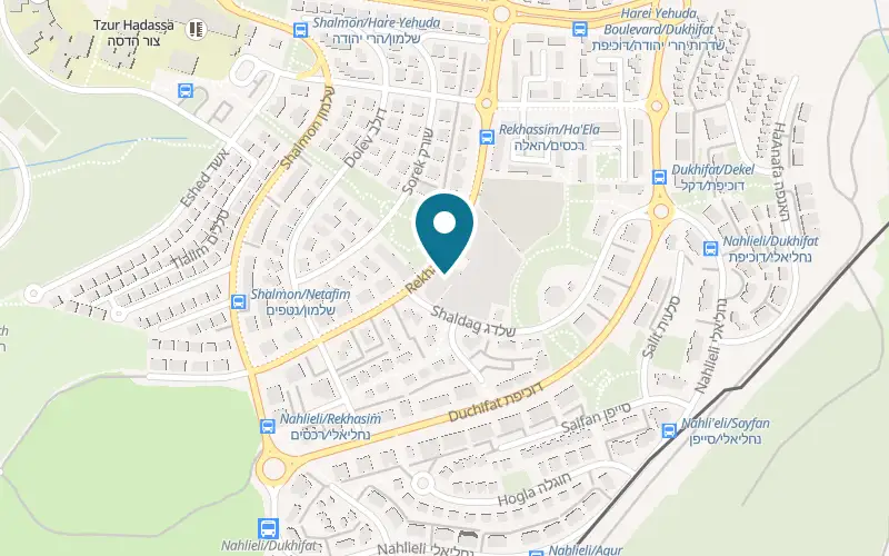Map showing New Deli at 15 HaRekhasim Street, Tzur Hadassah