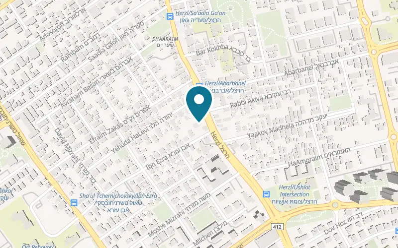 Map showing Nidam at 45 Herzl Street, Rehovot