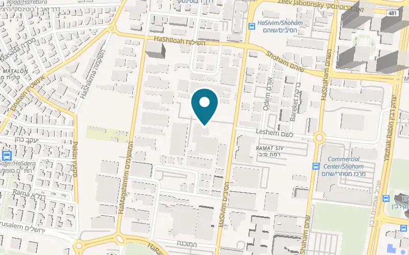 Map showing Nini Choo at 18 HaSivim Street, Petah Tikva