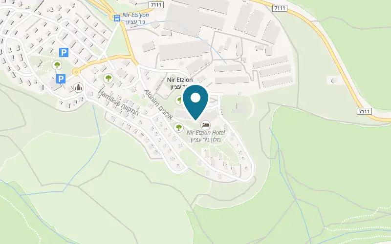 Map showing Nir Etzion Hotel at Moshav Nir Etzion, Nir Etzion
