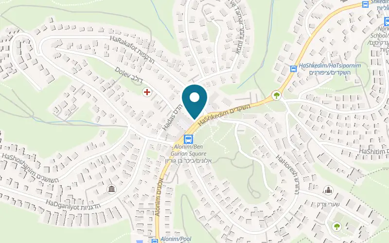 Map showing Niv Cafe Deli at 1 Ben Gurion Square, Kiryat Tiv'on