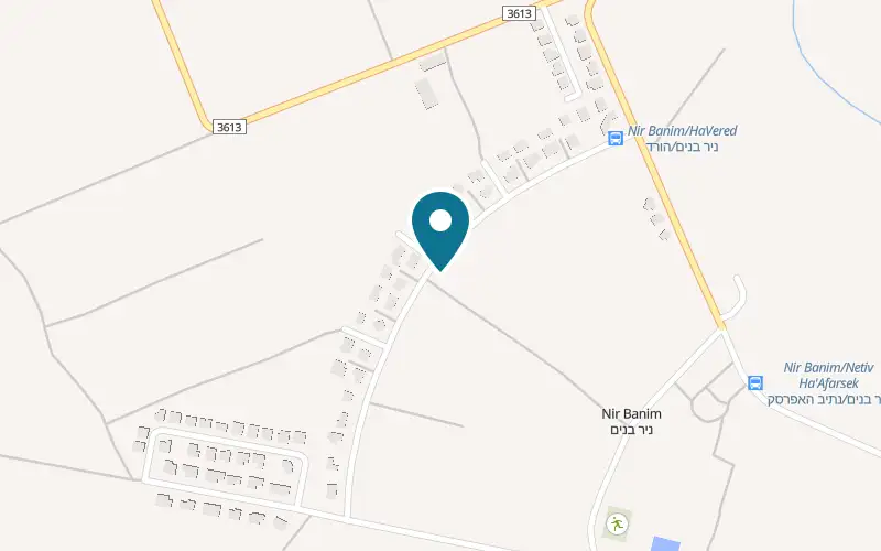 Map showing Noam's Artichoke at 36 Sderot HaVered, Moshav Nir Banim, Nir Banim