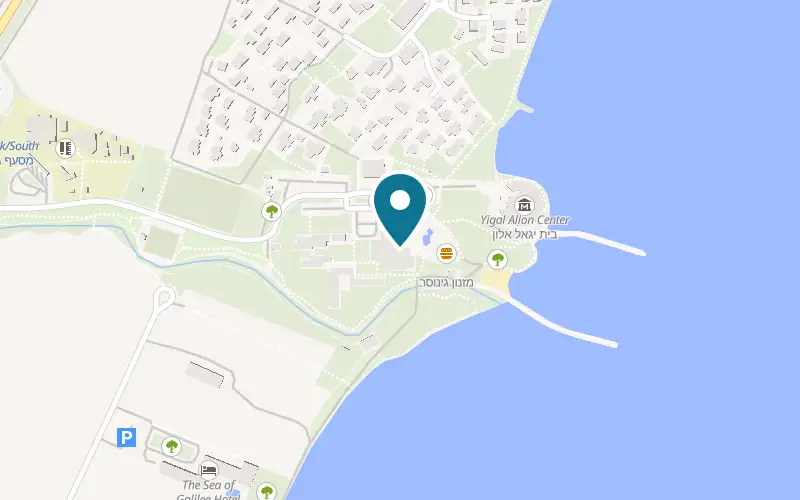 Map showing Nof Ginosar Hotel at Kibbutz Ginosar, Ginosar