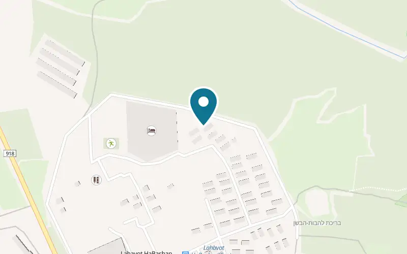 Map showing Nofey HaBashan at Kibbutz Lahavot HaBashan, Hula Valley, Lahavot HaBashan