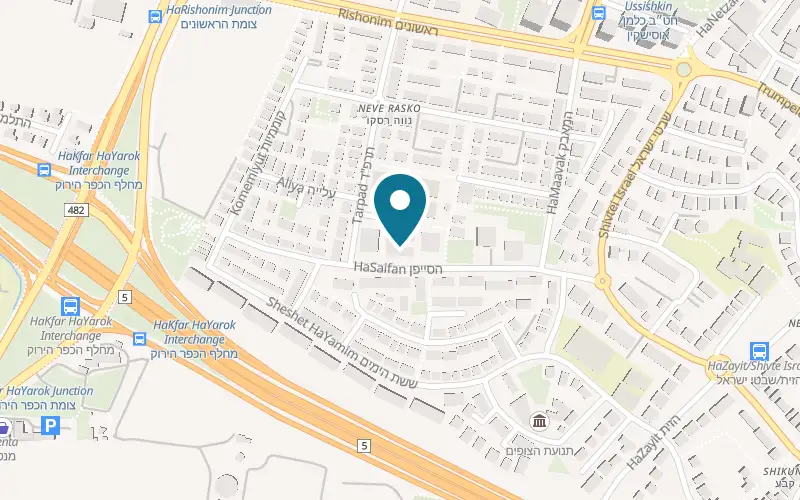 Map showing Nooch at 31 HaSaifan Street, Ramat HaSharon