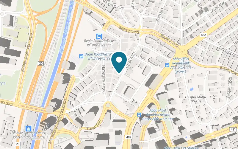 Map showing Noon at 30 Tuval Street, Ramat Gan