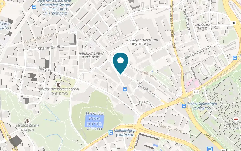 Map showing Noya at 3 Shlomtzion HaMalka Street, Jerusalem