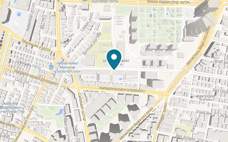 Map showing Oban Koban at 16 HaArba'a Street, Tel Aviv-Yafo