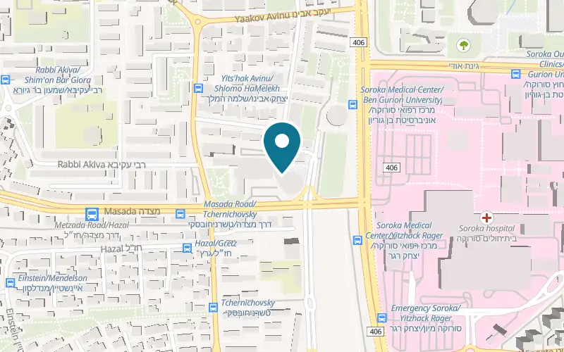 Map showing Oh La La at 3 Reuven Rubin Street, Shchuna Dalet, Beer Sheva