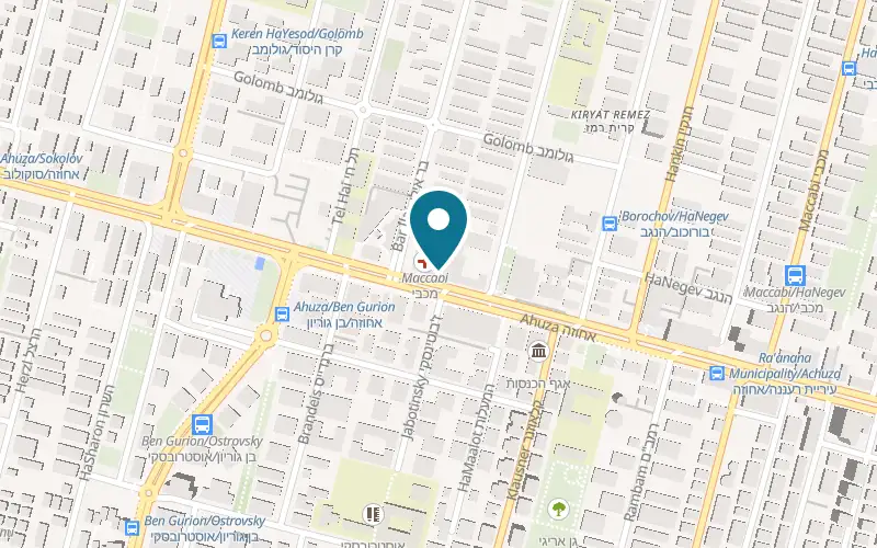 Map showing Optic Line at 124 Ahuza Street, Ra'anana