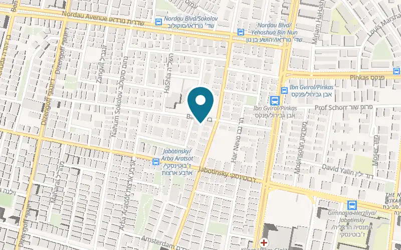 Map showing Optica Kmo Paam at 44 Basel Street, Tel Aviv-Yafo