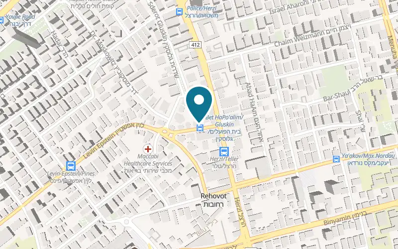 Map showing Optica Orbita at 9 Beit HaPoalim Street, Rehovot