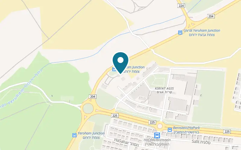 Map showing Or HaShahar at The Sonol filling station, Yeruham